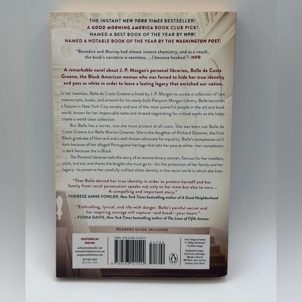 The Personal Librarian: A Novel by Marie Benedict & Victoria Christopher Murray